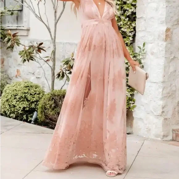 Vici | Dresses | Blush Maxi Dress Never Worn With Tags Perfect For Wedding  Pregnancy Photos | Poshmark